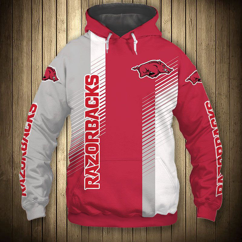 Arkansas Razorbacks Striped Hoodie - Stand Out In Style